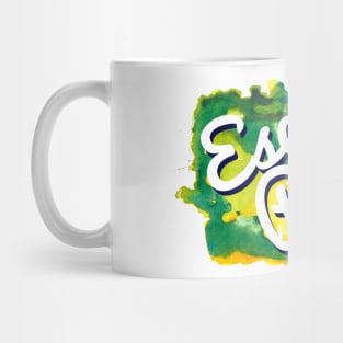 Green/Yellow/Blue Watercolor Mug